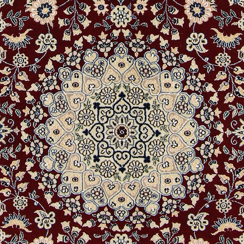 Persisk tæppe - Nain - Royal - 218 x 156 cm - mørkerød