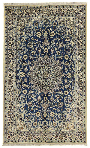 Persisk tæppe - Nain - Royal - 202 x 125 cm - mørkeblå