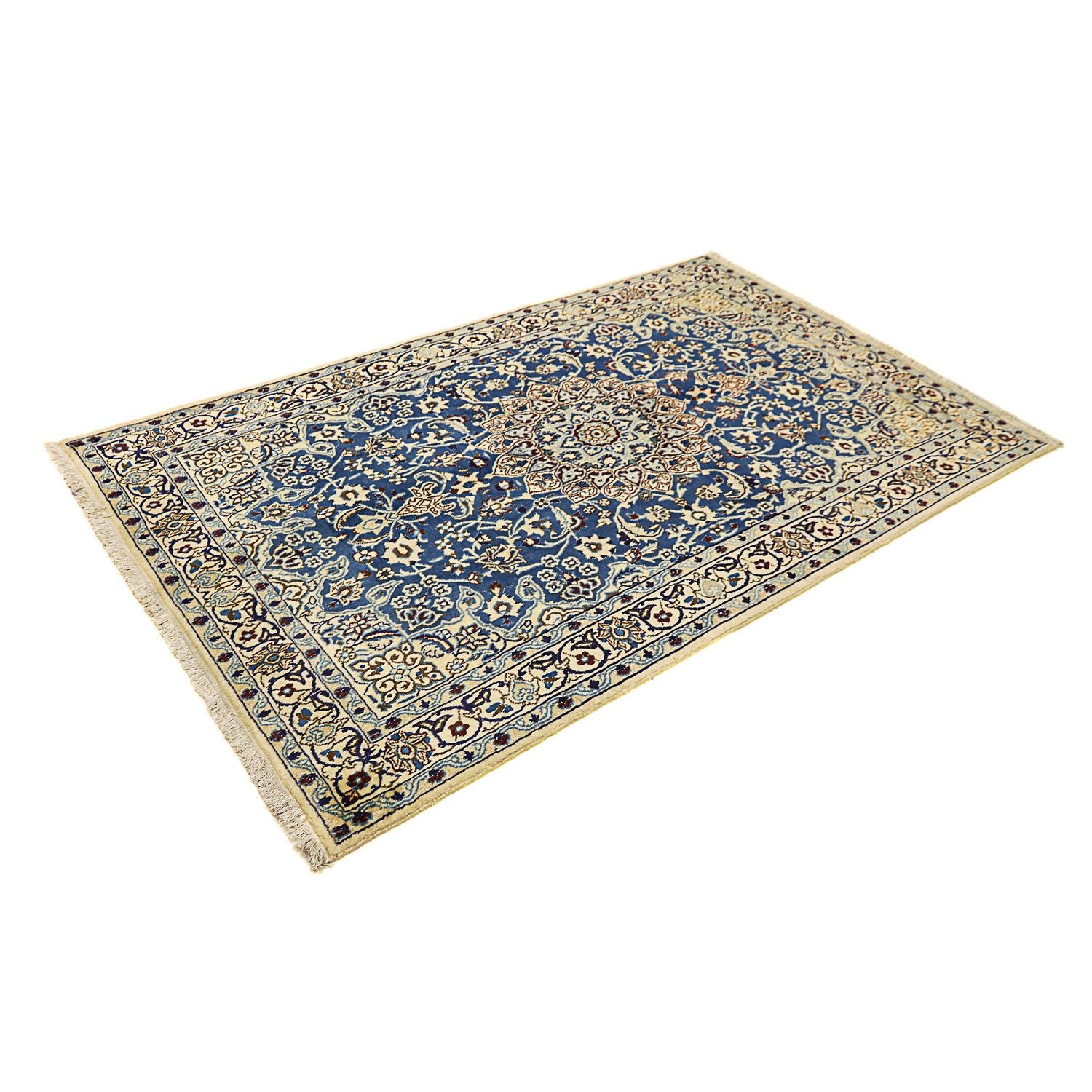 Persisk tæppe - Nain - Royal - 202 x 125 cm - mørkeblå