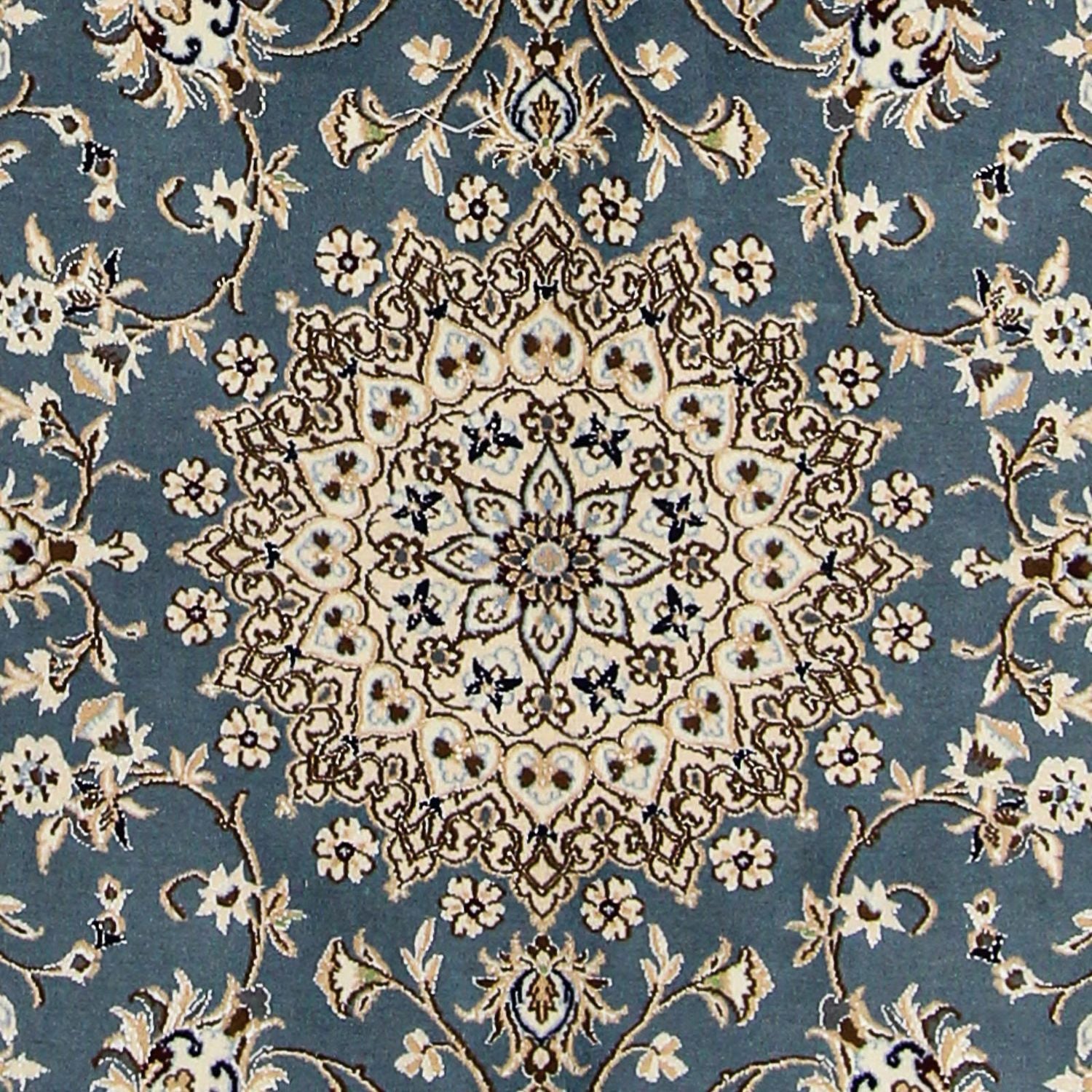 Persisk tæppe - Nain - Royal - 204 x 128 cm - mørkeblå