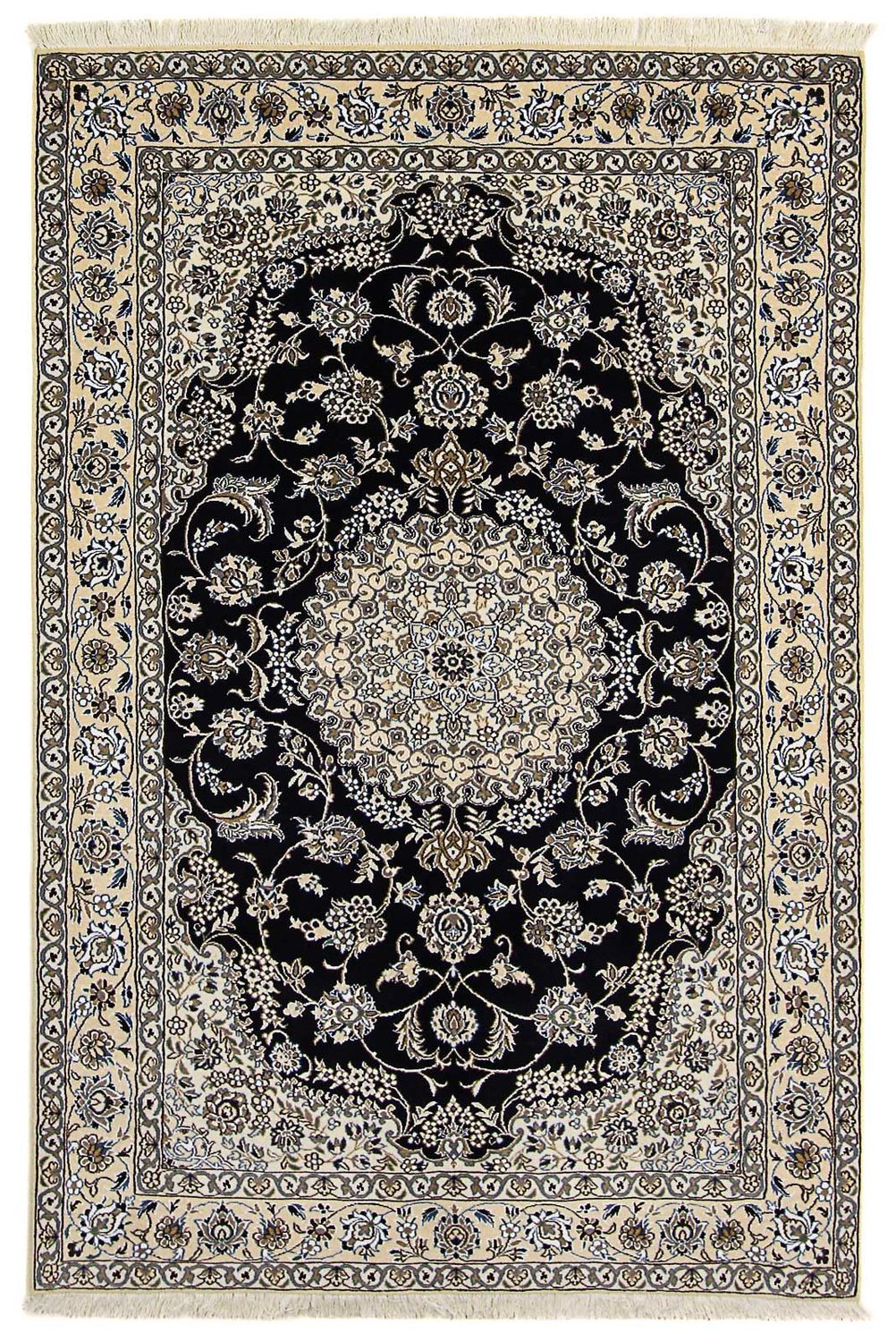 Persisk tæppe - Nain - Royal - 233 x 155 cm - mørkeblå