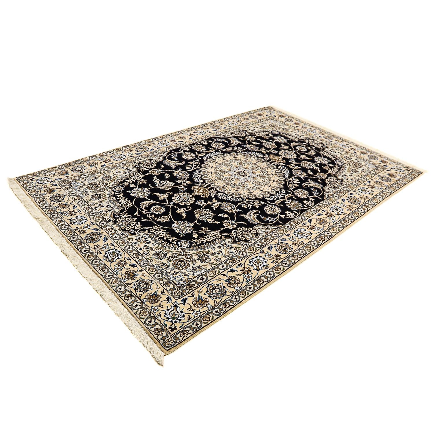 Persisk tæppe - Nain - Royal - 233 x 155 cm - mørkeblå