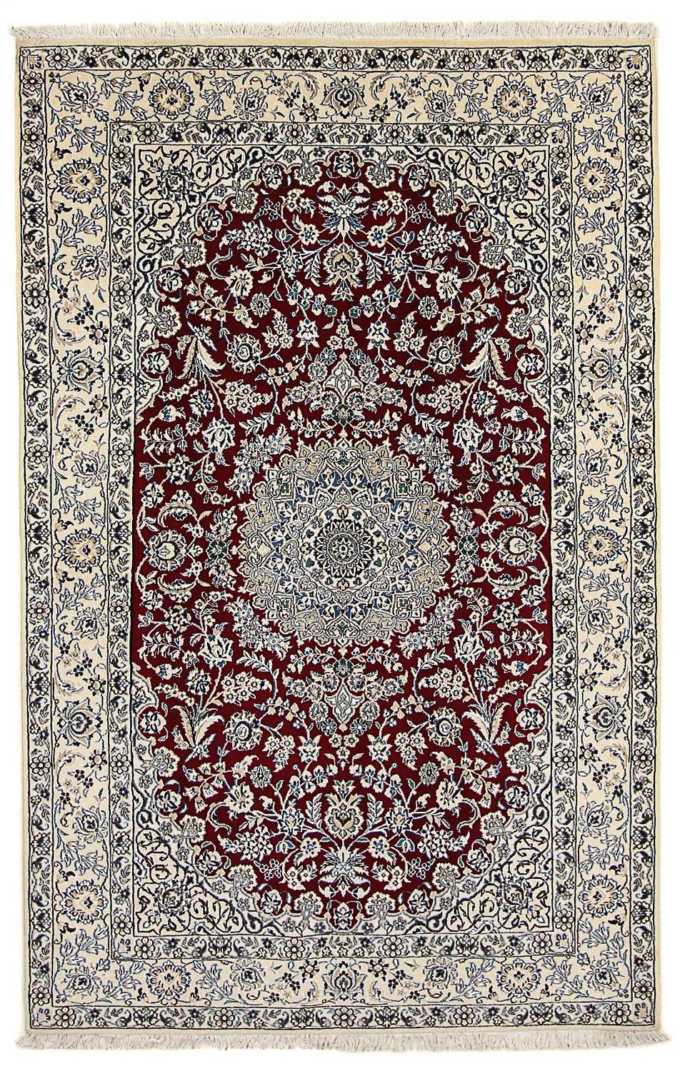 Persisk tæppe - Nain - Royal - 248 x 148 cm - mørkerød