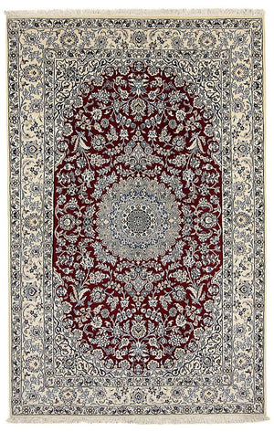Persisk tæppe - Nain - Royal - 248 x 148 cm - mørkerød