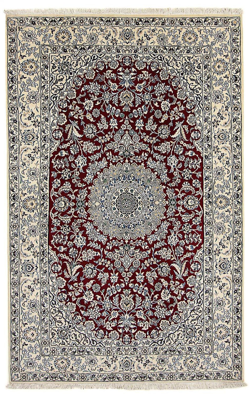 Persisk tæppe - Nain - Royal - 248 x 148 cm - mørkerød