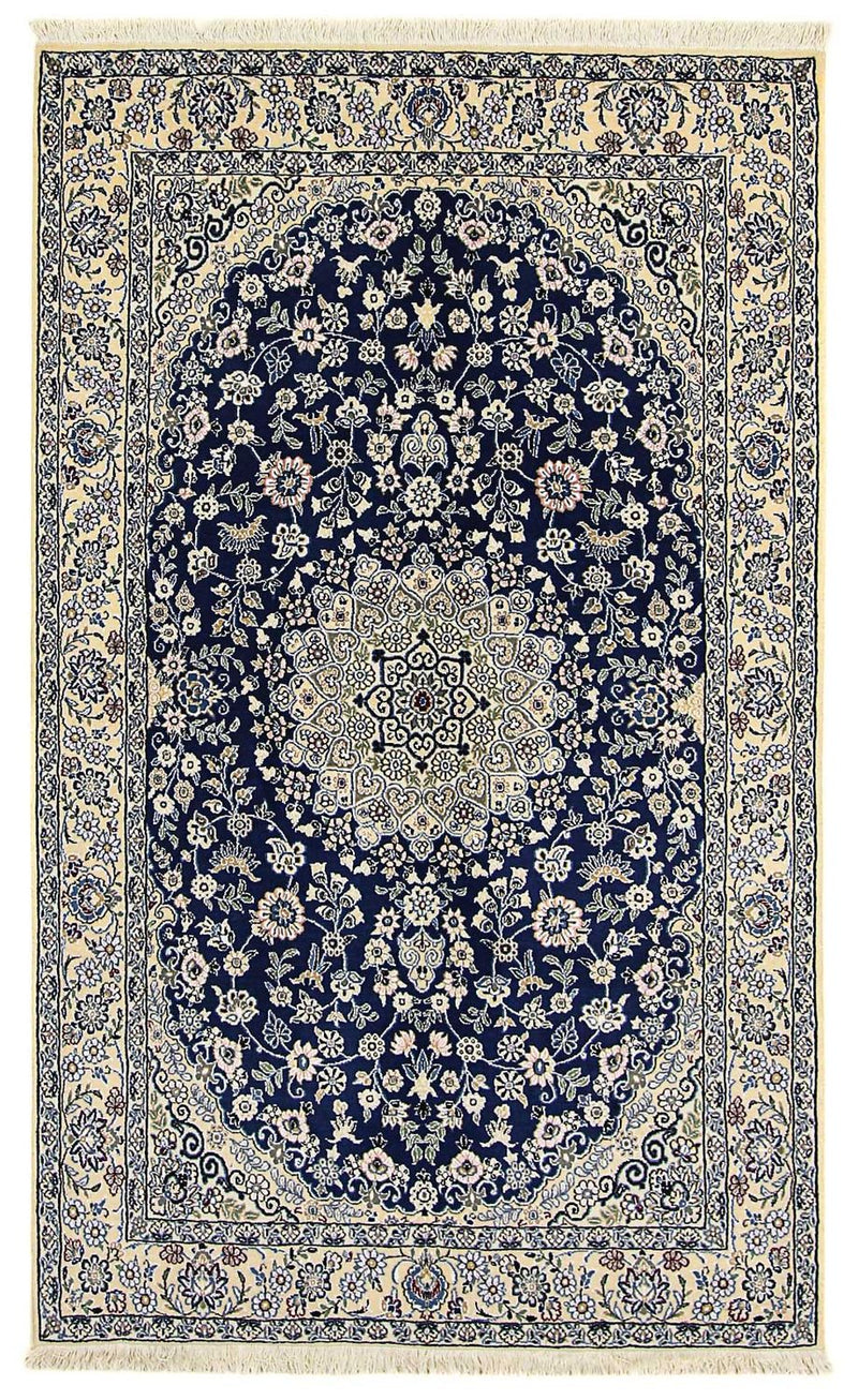 Persisk tæppe - Nain - Royal - 216 x 134 cm - mørkeblå
