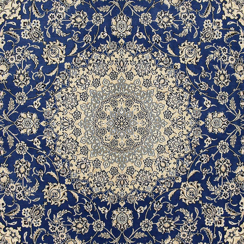 Persisk tæppe - Nain - Royal firkantet  - 250 x 250 cm - blå