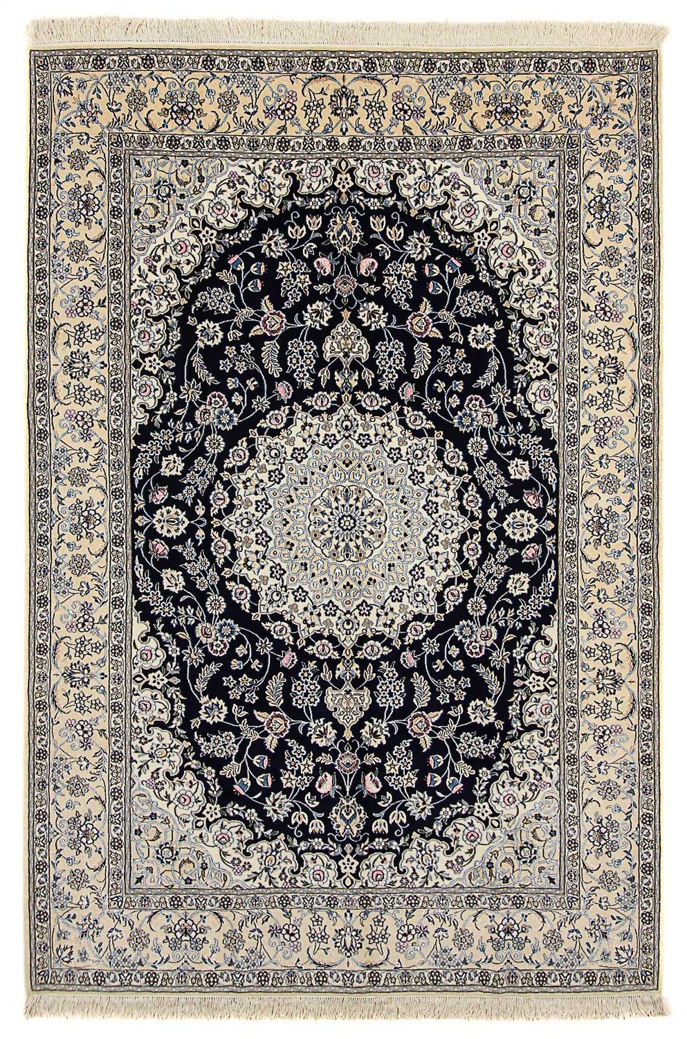 Persisk tæppe - Nain - Royal - 303 x 205 cm - mørkeblå