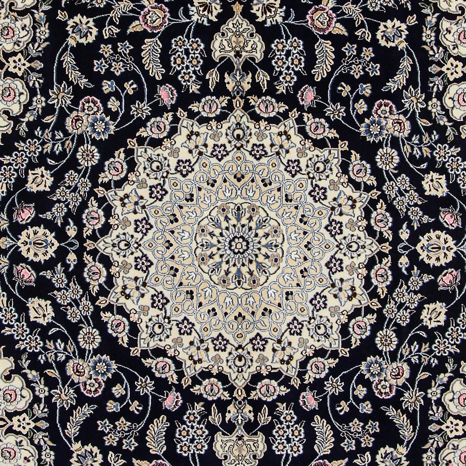 Persisk tæppe - Nain - Royal - 303 x 205 cm - mørkeblå