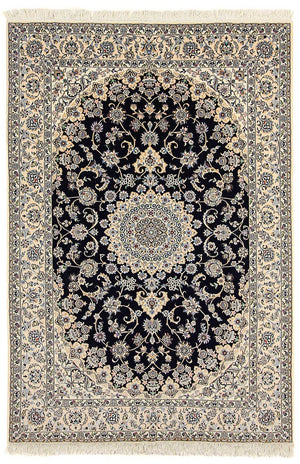 Persisk tæppe - Nain - Royal - 296 x 203 cm - mørkeblå