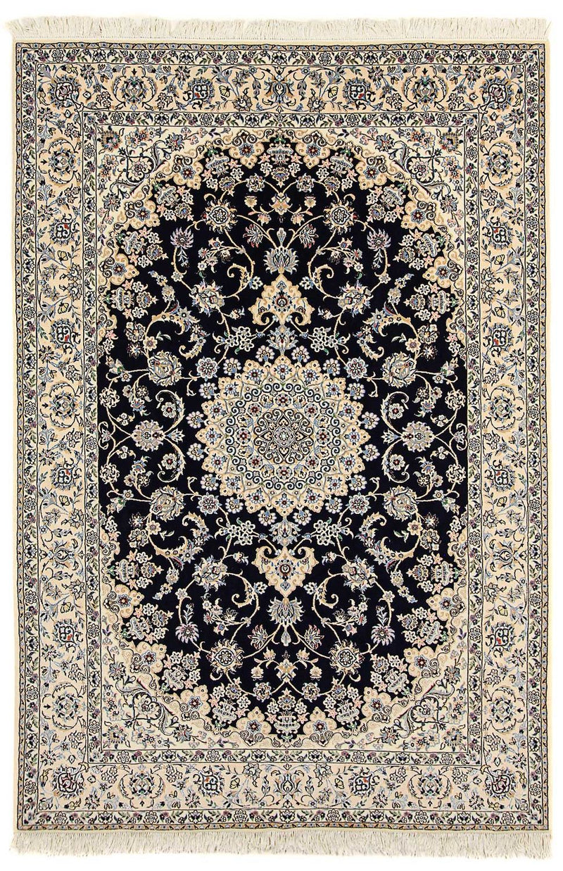 Persisk tæppe - Nain - Royal - 296 x 203 cm - mørkeblå