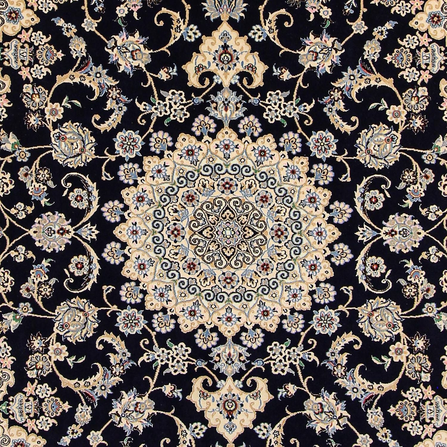 Persisk tæppe - Nain - Royal - 296 x 203 cm - mørkeblå