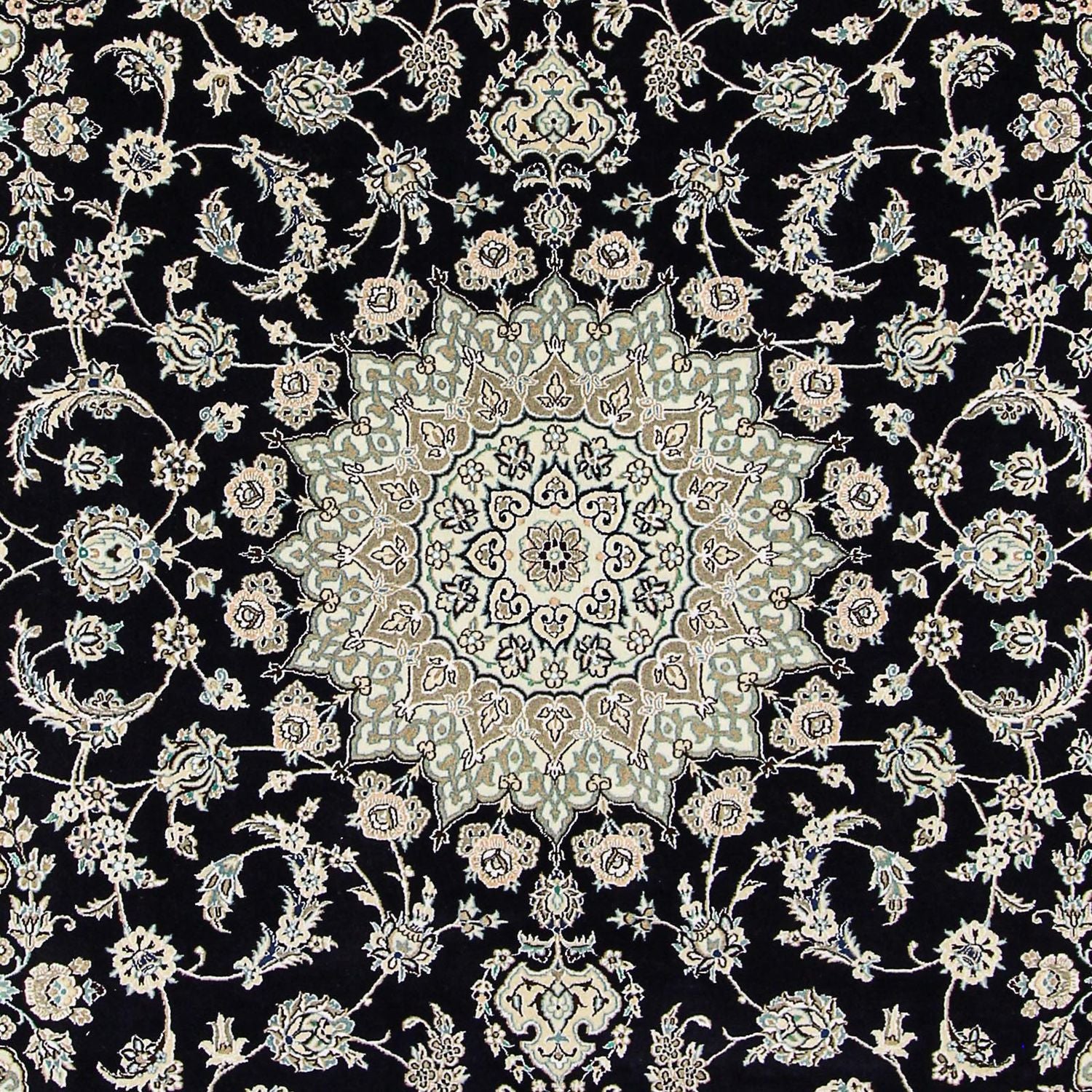 Persisk tæppe - Nain - Royal - 345 x 246 cm - mørkeblå