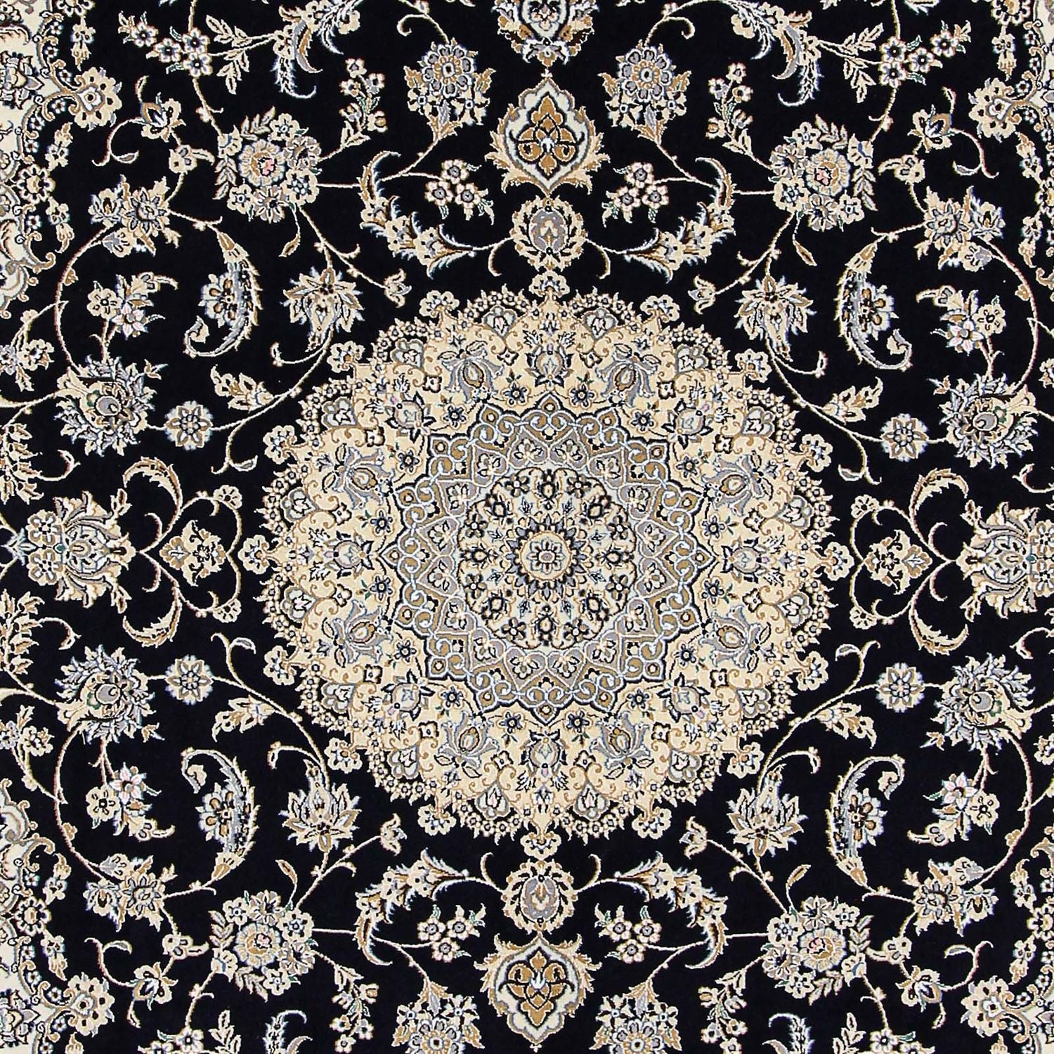 Persisk tæppe - Nain - Royal - 359 x 252 cm - mørkeblå