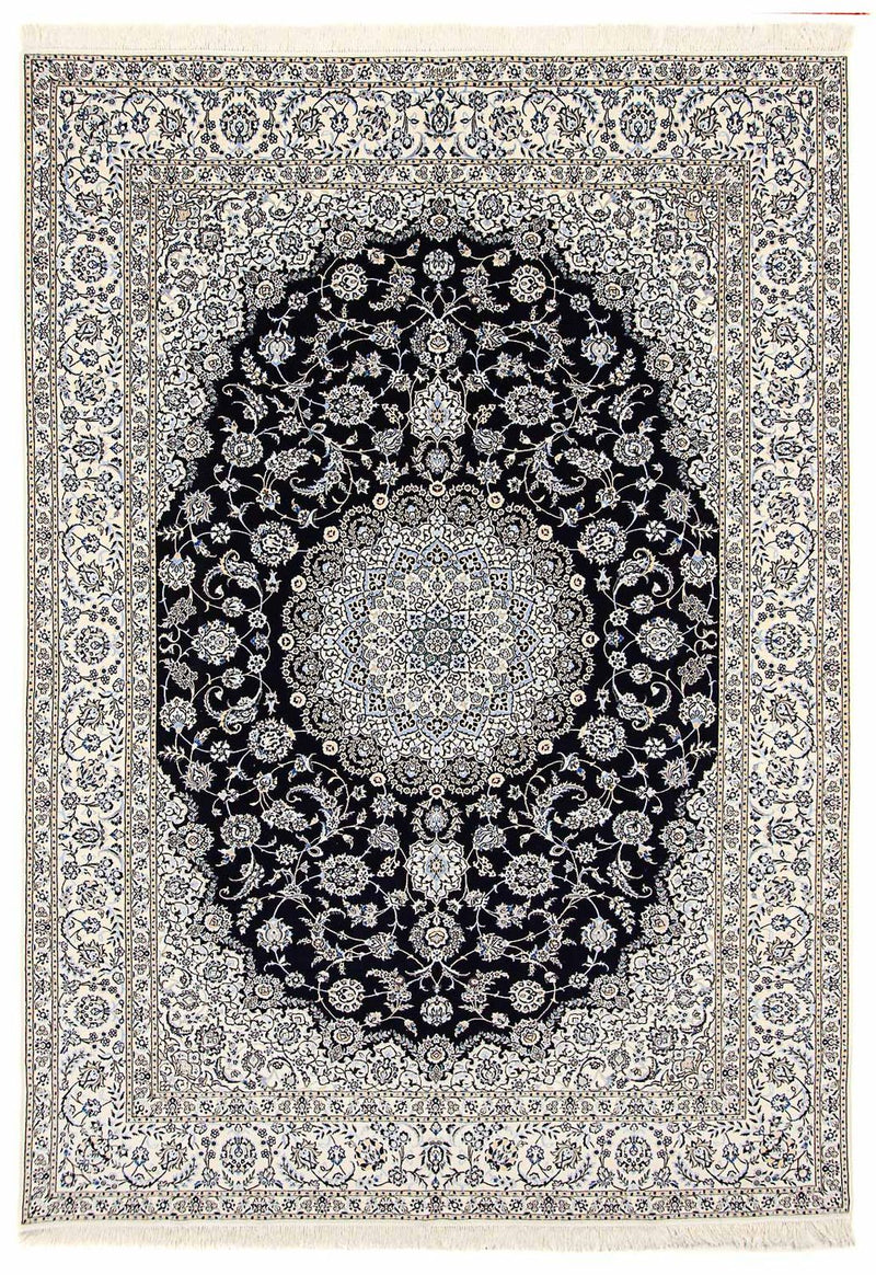 Persisk tæppe - Nain - Premium - 360 x 250 cm - mørkeblå