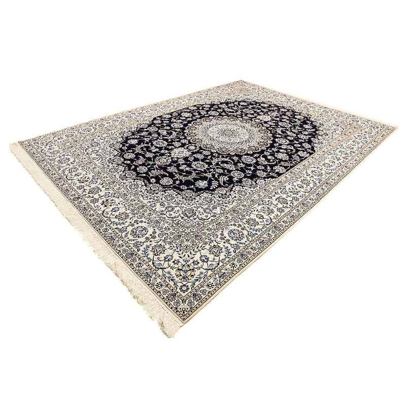 Persisk tæppe - Nain - Premium - 360 x 250 cm - mørkeblå