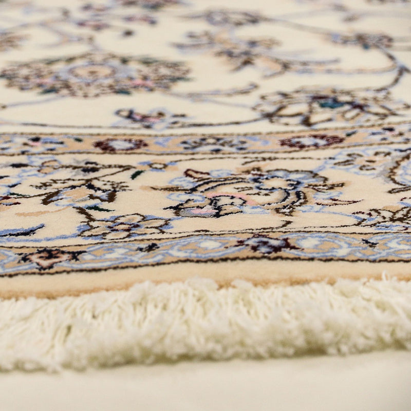 Persisk tæppe - Nain - Premium rundt  - 200 x 200 cm - beige