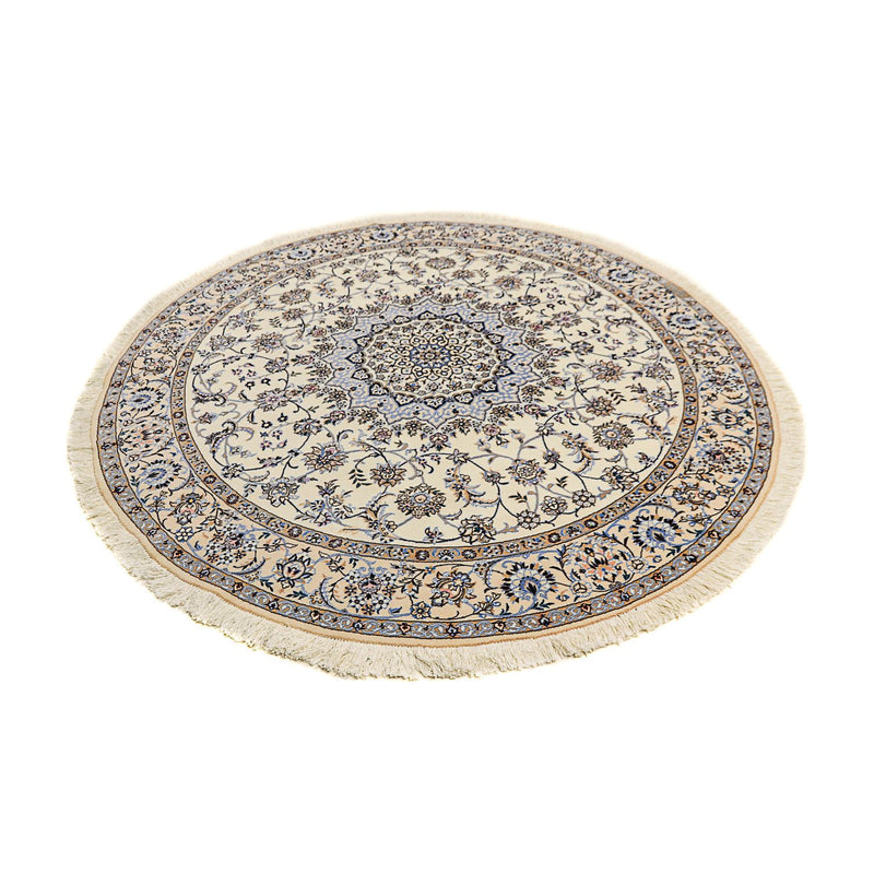 Persisk tæppe - Nain - Premium rundt  - 200 x 200 cm - beige