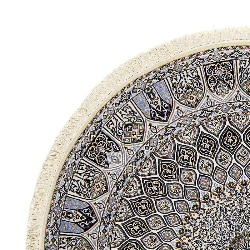 Persisk tæppe - Nain - Premium rundt  - 200 x 200 cm - beige