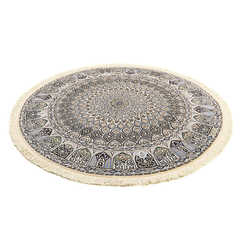 Persisk tæppe - Nain - Premium rundt  - 200 x 200 cm - beige