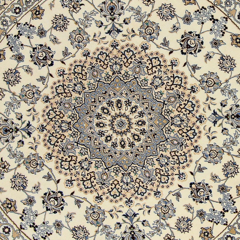 Persisk tæppe - Nain - Royal rundt  - 200 x 200 cm - beige