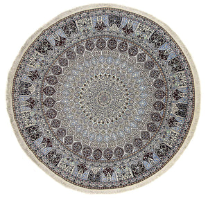 Persisk tæppe - Nain - Premium rundt  - 250 x 250 cm - beige