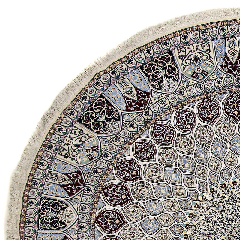 Persisk tæppe - Nain - Premium rundt  - 250 x 250 cm - beige