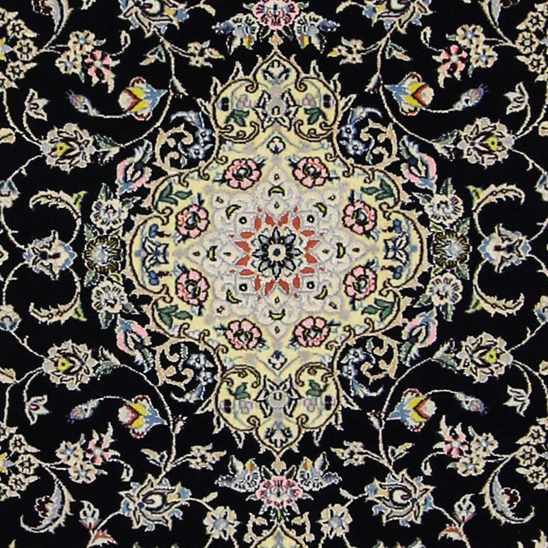 Persisk tæppe - Nain - Premium - 117 x 80 cm - mørkeblå