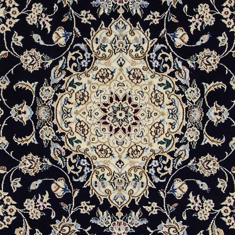 Persisk tæppe - Nain - Premium - 123 x 80 cm - mørkeblå