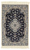 Persisk tæppe - Nain - Premium - 123 x 83 cm - mørkeblå