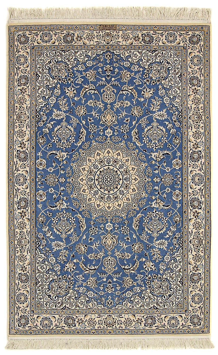Persisk tæppe - Nain - Premium - 167 x 107 cm - blå