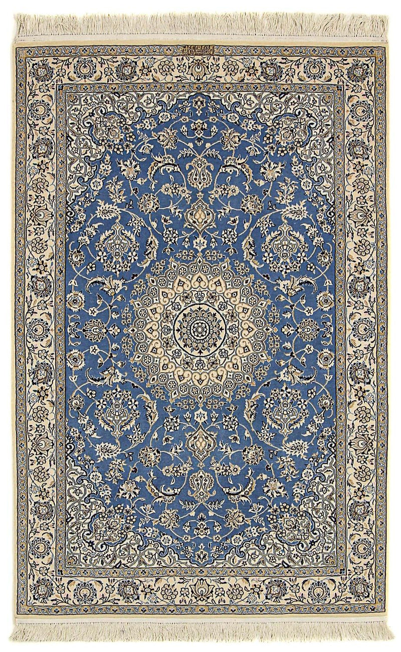 Persisk tæppe - Nain - Premium - 167 x 107 cm - blå
