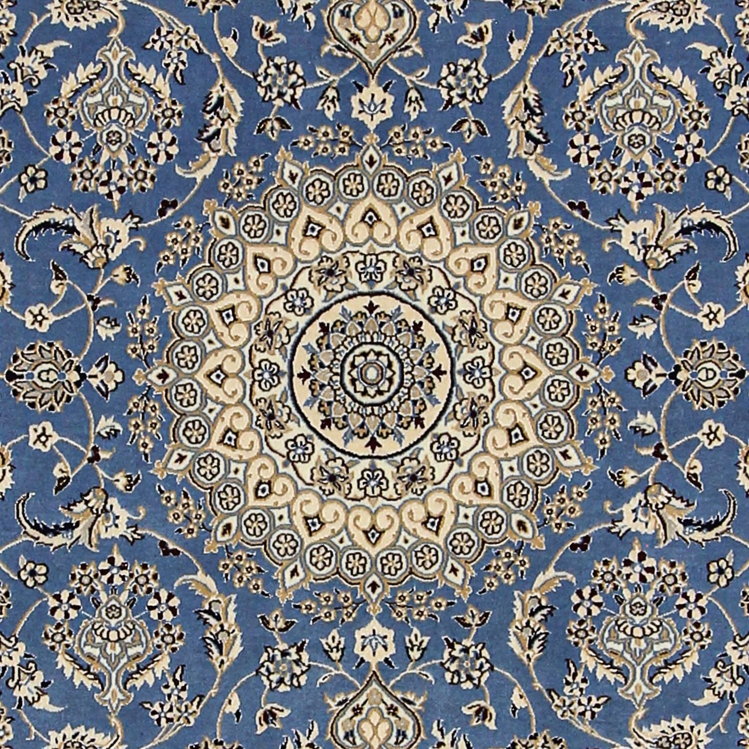 Persisk tæppe - Nain - Premium - 167 x 107 cm - blå