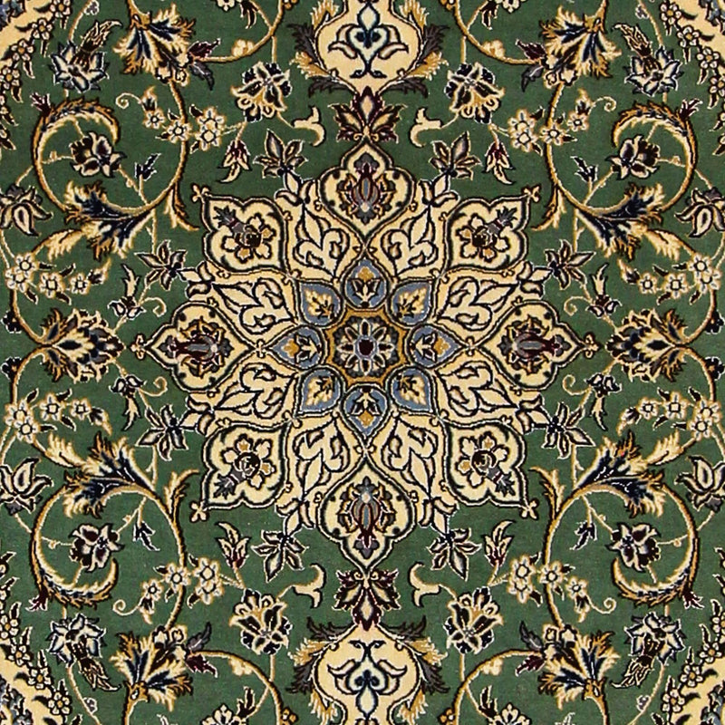 Persisk tæppe - Nain - Premium - 155 x 100 cm - mørkegrøn
