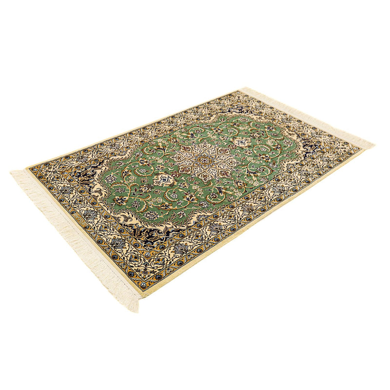 Persisk tæppe - Nain - Premium - 155 x 100 cm - mørkegrøn
