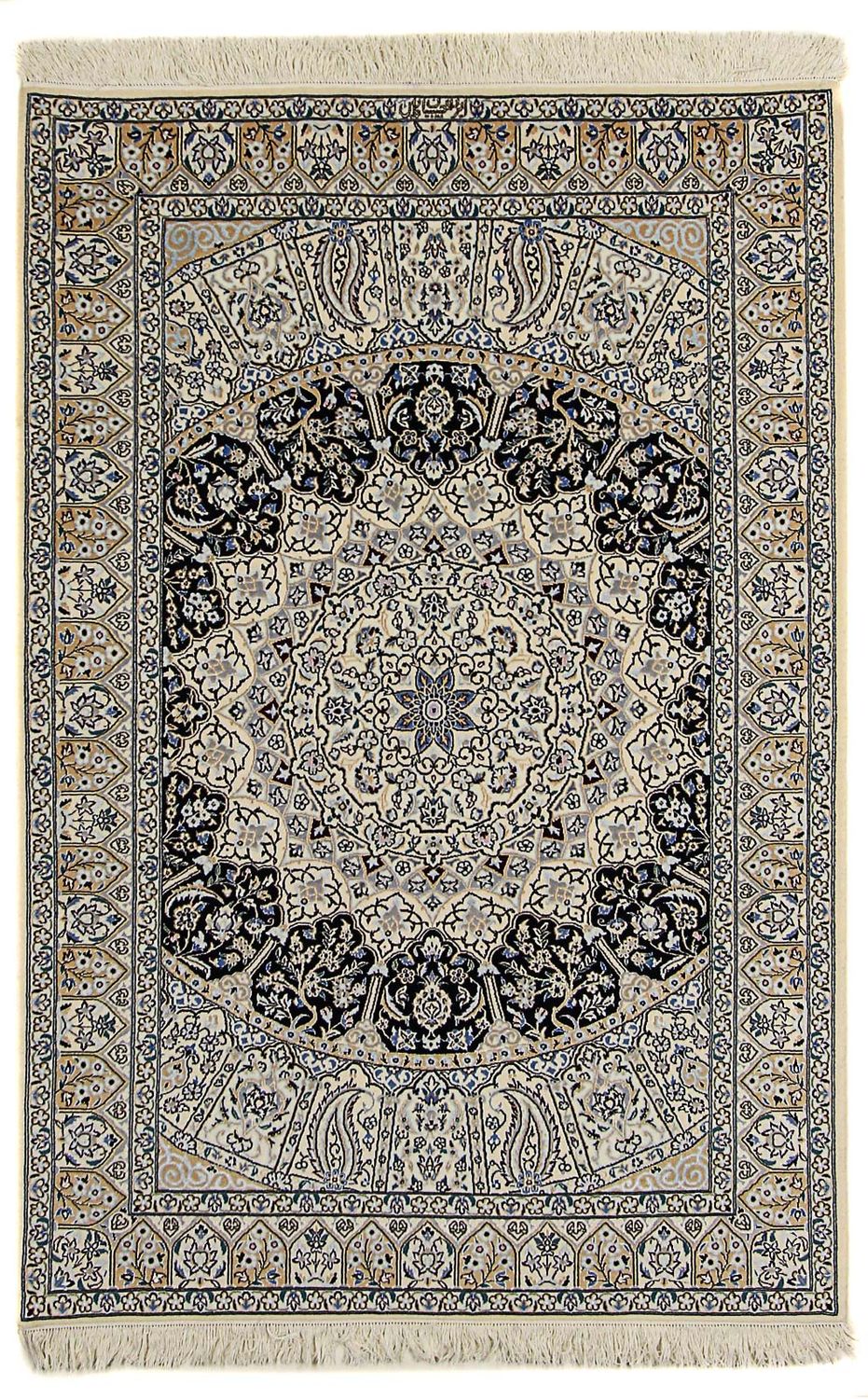 Persisk tæppe - Nain - Premium - 190 x 128 cm - beige