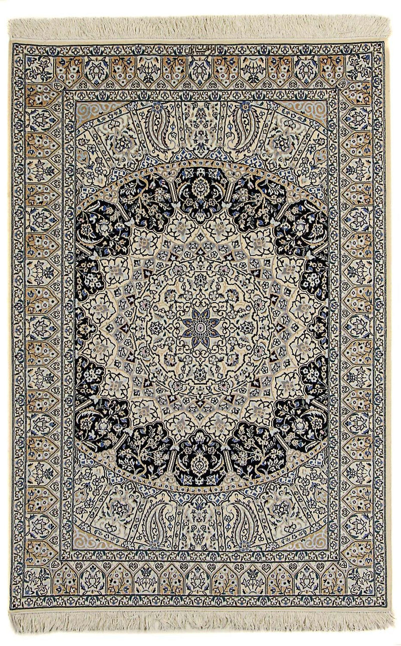 Persisk tæppe - Nain - Premium - 190 x 128 cm - beige