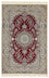 Persisk tæppe - Nain - Premium - 197 x 128 cm - mørkerød