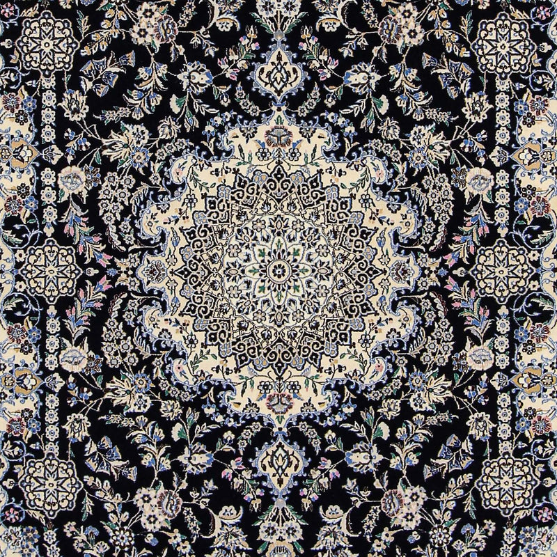 Persisk tæppe - Nain - Premium - 246 x 162 cm - mørkeblå