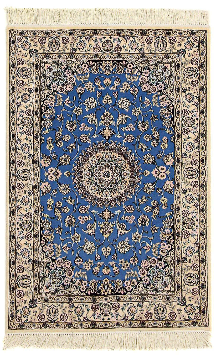Persisk tæppe - Nain - Premium - 120 x 80 cm - blå