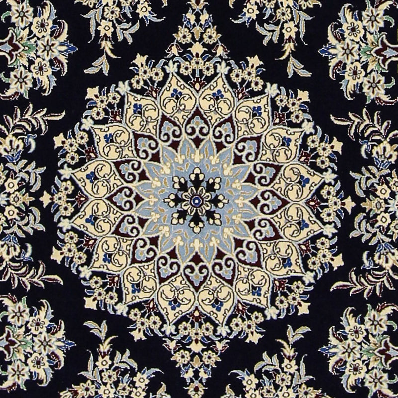 Persisk tæppe - Nain - Premium - 140 x 100 cm - mørkeblå