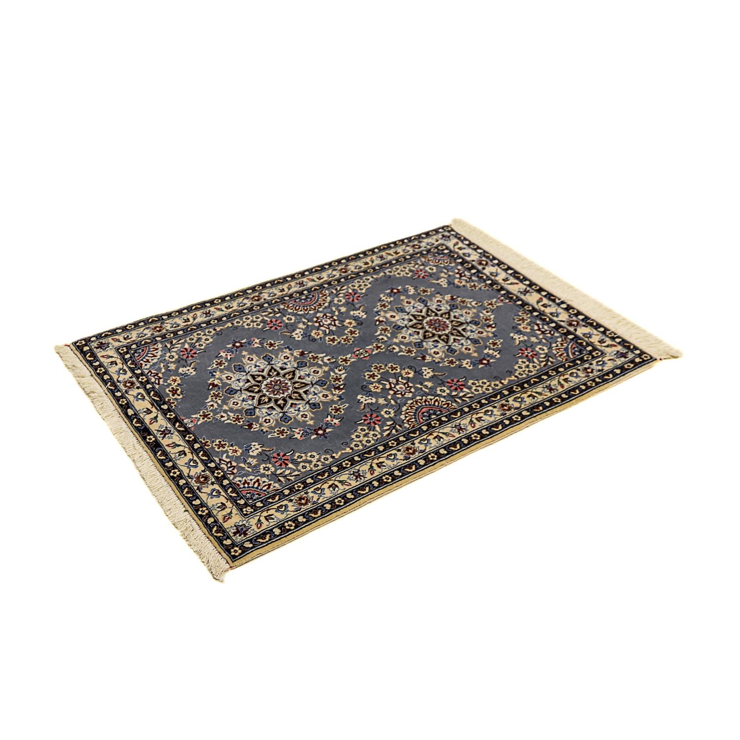 Persisk tæppe - Nain - Premium - 107 x 76 cm - grå