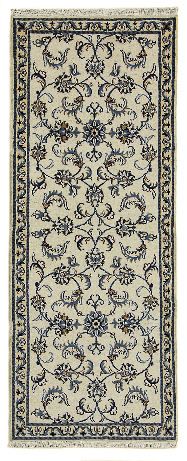 Løber Persisk tæppe - Nain - 194 x 80 cm - beige