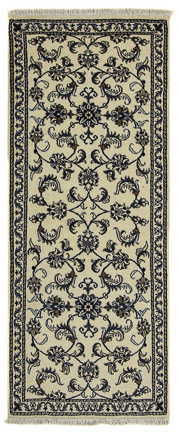 Løber Persisk tæppe - Nain - 197 x 79 cm - beige