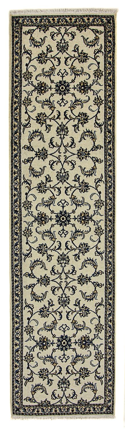 Løber Persisk tæppe - Nain - 296 x 79 cm - beige