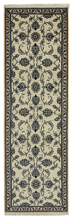 Løber Persisk tæppe - Nain - 253 x 80 cm - beige