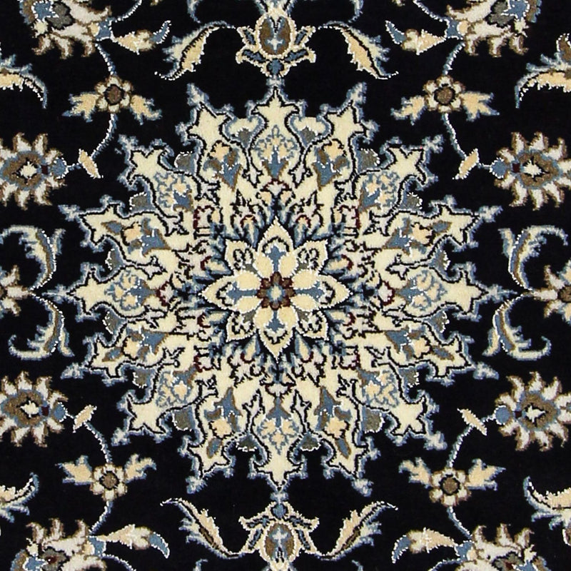 Persisk tæppe - Nain - 198 x 119 cm - mørkeblå