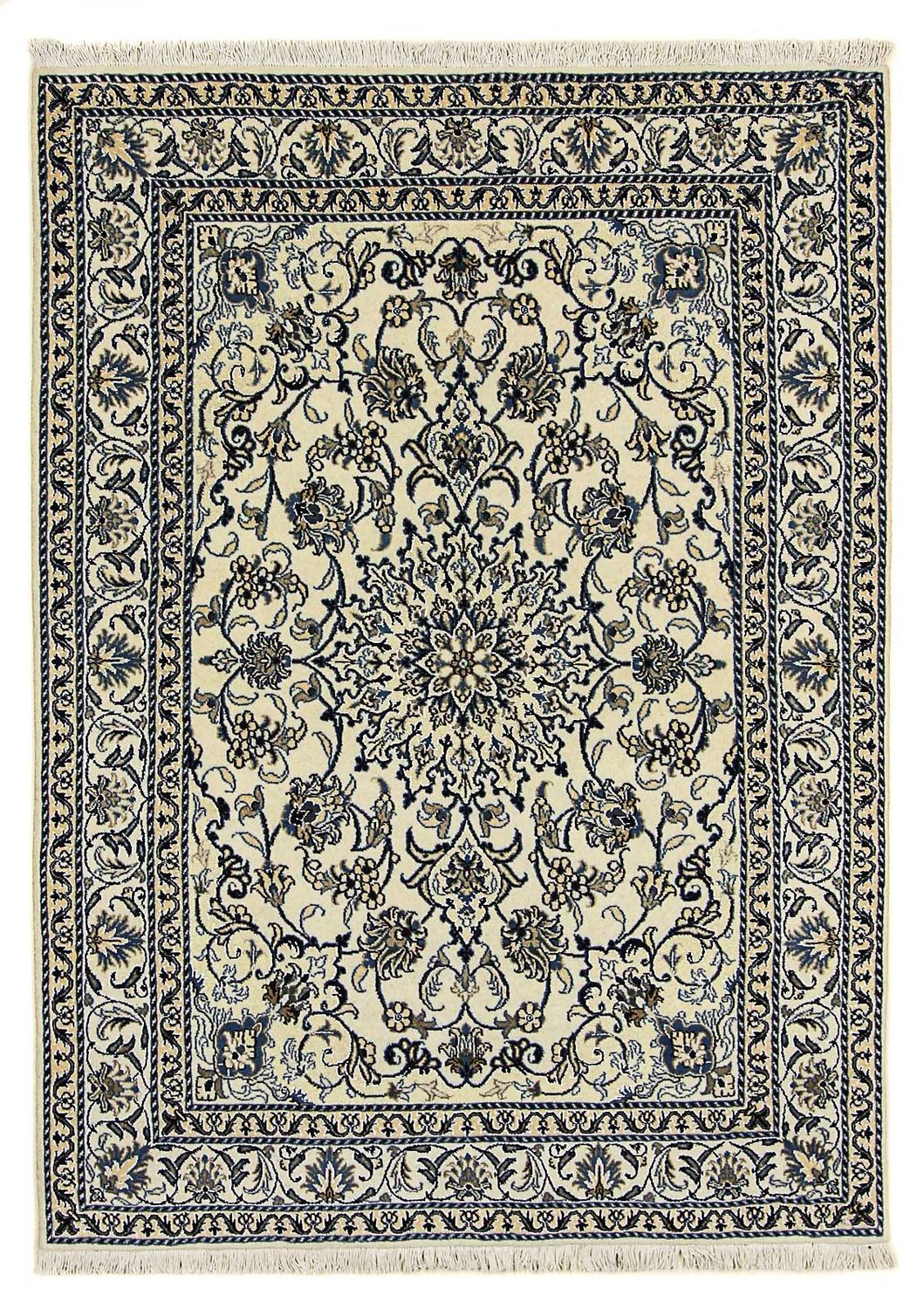Persisk tæppe - Nain - 200 x 148 cm - beige