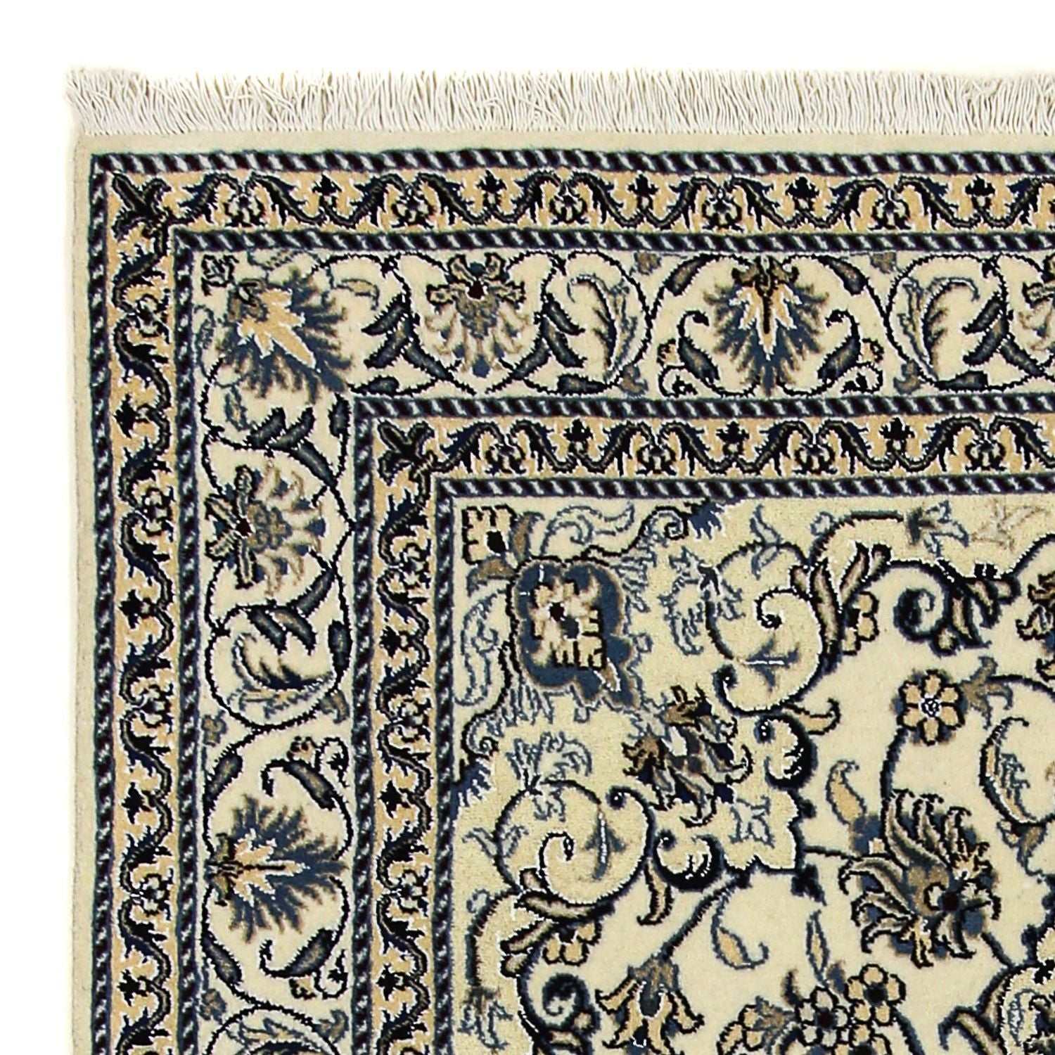 Persisk tæppe - Nain - 200 x 148 cm - beige