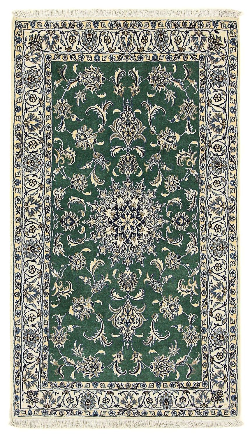 Persisk tæppe - Nain - 203 x 115 cm - mørkegrøn